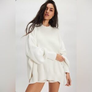 ▪️NWT Free People Easy Street Tunic Sweater in Painted White-S